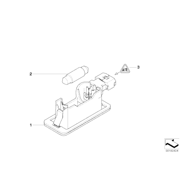 63267165646 Lampka podświetlenie tablicy rejestracyjnej BMW E39 E60 E61 E90 X6 - 63267165646 - Części oryginalne BMW Łódź | Sklep internetowy BMW