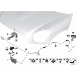 51232753419 Zamek maski pokrywy silnika lewy BMW F15 F16 F85 F86 X5 X6 MINI R55 R56 R57 R58 R59 R60 R61 - 51232753419 - Części oryginalne BMW Łódź | Sklep internetowy BMW