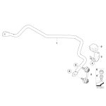 Łącznik stabilizatora tył BMW E83 E83N X3 2,0d 2,0i 3,0i 3,0d 1,8d 2,5si 3,0sd 3,0si - 33503414297
