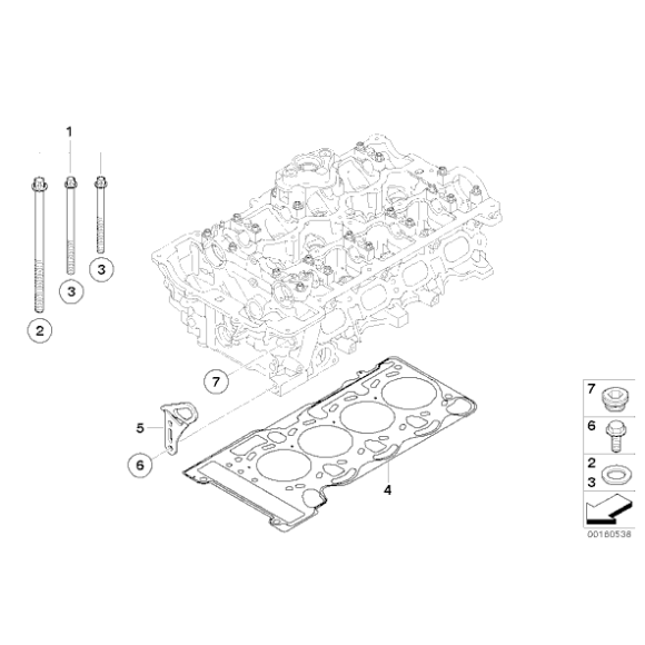 Śruby głowicy BMW E81 E87 E90 E91 E60 X1 X3 1,6i 1,8i 2,0i - 11127578077