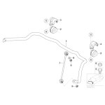 Łącznik stabilizatora przód lewy BMW E53 X5 3,0i 3,0d 4,4i 4,6is 4,8is - 31356750703