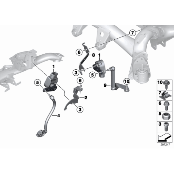Łącznik regulatora wysokości świateł BMW F20 F21 F23 F30 F31 F33 F36  - 37146797817