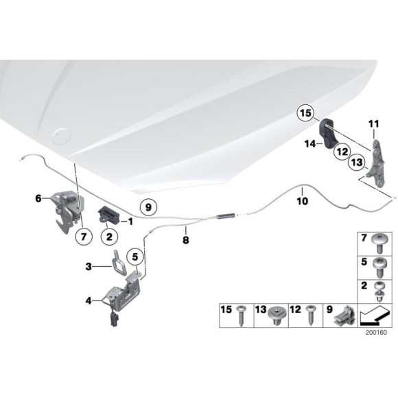 Linka maski BMW X1 E84 E90 E91 E92 E93 316 318 320 330 335 18 20 - 51237184432