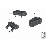 Kształtka bagażnika tył czarna BMW F25 F26 X3 X4 - 61359289973