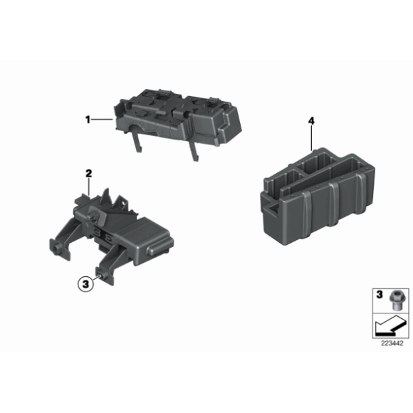 Kształtka bagażnika tył czarna BMW F25 F26 X3 X4 - 61359289973