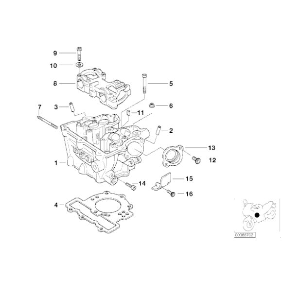 Uszczelka głowicy BMW K14 K15 R13 R131 R134 - 11127678889