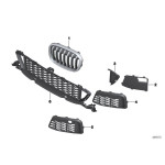 Kratka boczna zderzaka przód otwarta prawa BMW F48 X1 16d 18d 18i 20i 20d 25d 25i 28i - 51118072776