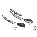 Kratka boczna zamknięta zderzaka przód prawa BMW F15 X5 25dX 28iX 30dX 35dX 35iX 40eX 40dX 50iX M50dX - 51118064636