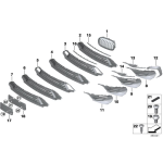 Kratka boczna lewa BMW F45 F46 216d 216i 218d 218i 220d 220i 225iX -  51117460185
