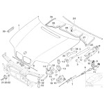51238213029 Zaczep maski przód BMW E46 sedan touring 316 318 320 323 325 328 330 - 51238213029 - Części oryginalne BMW Łódź | Sklep internetowy BMW