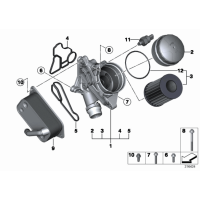 Filtr oleju BMW X1 F10 F20 F07 F22 F25 F30 F32 520i 528i 125i 320i 328i 420i 428i - 11427640862