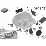 Kpl. uchwytu reflektora BMW I01 I01LCI 60Ah 94Ah 120Ah - 63117367757