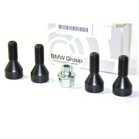 Kpl. śrub zabezpieczających do kół BMW E46 E60 E61 E90 E91 E92 E93 E87 E81 E63 E64 E30 -  36136786419