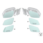 Wkład lusterka lewy BMW F20 F21 F22 F23 F30 F31 F32 F33 F34 F36 F87 I01 - 51167284999