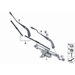 Wycieraczki komplet BMW F20 F21 114 116 118 120 125 M 135 - 61612219147