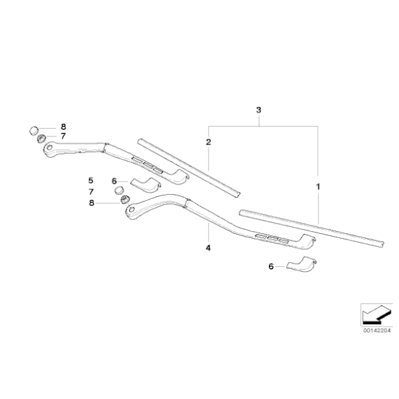 Wycieraczki komplet BMW E92 E93 316i 320i 325i 320d 325d 330d 330i 335i 335d M3 - 61610415881