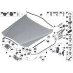 Zamek pokrywy silnika BMW E65 E66 730 735 740 750 760 ALPINA - 51238240599