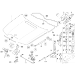 51238240608 Cięgno linka maski pokrywy silnika środkowe BMW E65 E66 730d 730i 735i 740i 740d 745d 745i 750i 760i - 51238240608 - Części oryginalne BMW Łódź | Sklep internetowy BMW