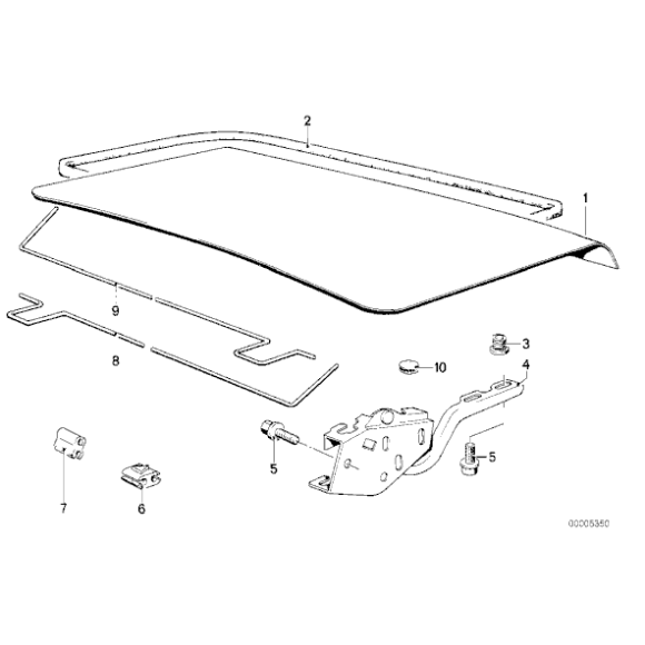 Uszczelka tylnej klapy BMW E24 628CSi 630CSi 633CSi 635CSi M635CSi M6 - 51241839125