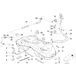 Korek wlewu paliwa niezamykany na klucz BMW E34 E36 E38 - 16111184718