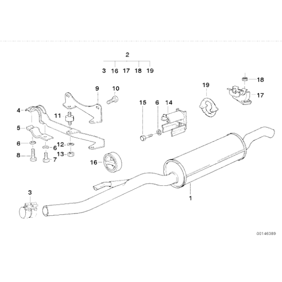 Dystans gumowy tłumika BMW E21 E30 E36 E38 E39 E34 - 17111113699