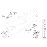 Przycisk mikroprzełącznik tylnej klapy BMW E60 E61 E70 X5 E71 X6 E82 E84 X1 E90 E91 E92 E93 - 51247118158
