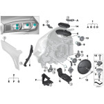 Komplet uchwytów reflektora lewy wewnętrzny BMW X5 X6 F15 F16 F85 F86 - 63117395523