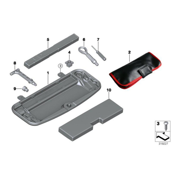 Komplet śrub zabezpieczających BMW F20 F07 F10 F11 F25 X3 E25 E70 X5 E71 X6 - 36136792851
