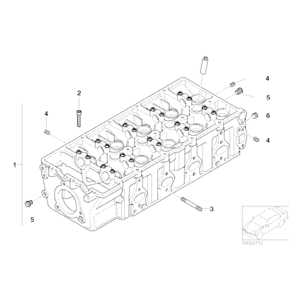 Śruba dwustronna głowicy BMW E28 E30 E36 E38 E39 E46 E53 X5 E60 E61 E65 E70 E83 X3 E87 E90 E91 - 11127791553