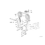 Koło zwrotne łańcucha rozrządu BMW E30 E36 318is M42 - 11311727569