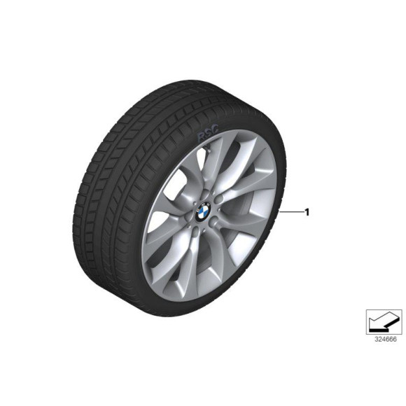 Koło zimowe V-Speiche 450 19`` BMW F15 X5 25dX 25d 30dX 25iX 35dX 35iX 40dX 40eX 50iX M50dX - 36112349631