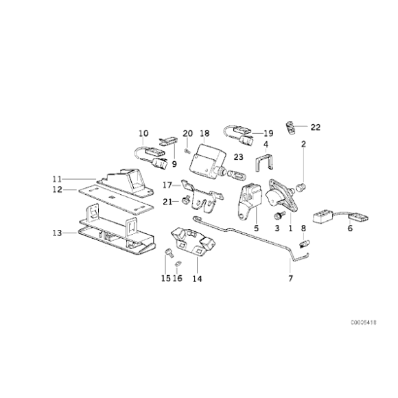 Zamek pokrywy bagażnika tył BMW E34 Touring 518 520 525 530 540 M5 - 51248120847