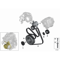 Koło pasowe wału BMW F10 F11 F20 F21 F30 F31 G01 G30 - 11237619245