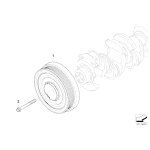 11237823191 Koło pasowe wału BMW E60 E87 E81 X1 X3 E90 116d 118d 120d 318d 320d 520d N47 - 11237823191 - Części oryginalne BMW Łódź | Sklep internetowy BMW