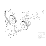 Koło pasowe pompy wspomagania BMW E46 318d 320d 330d E60 520d 525d 530d  E65 730d X3 X5 2,0d 3,0d - 32417787106