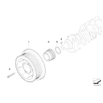 Koło pasowe wału BMW E46 E39 X5 3,0d M57 325d 330d 330d 330xd - 11232247890