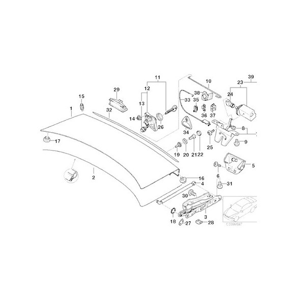 51248222913 Siłownik pneumatyczny - 51248222913 - Części oryginalne BMW Łódź | Sklep internetowy BMW