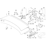 Zamek pokrywy bagażnika BMW E39 Sedan 520 523 525 528 530 535 540 M5  - 51248236897