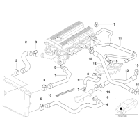 Przewód elastyczny układu chłodzenia BMW E36 318is Z3 318ti M44 - 11531743535