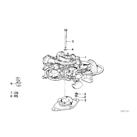 Kołnierz mocowanie gaźnika BMW E21 E30 315 316 M10 - 13111269599