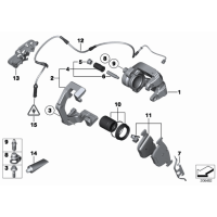 Klocki hamulcowe tył E65 - Oryginał BMW - 34216761285