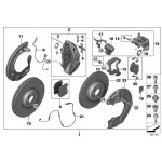 Klocki hamulcowe tył BMW G01 G02 G05 G06 G07 G11 G12 G14 G16 G30 G31 G32 - 34216867175