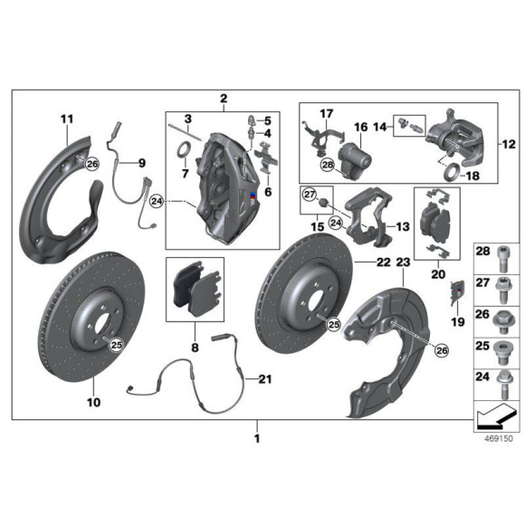 Klocki hamulcowe tył BMW G01 G02 G05 G06 G07 G11 G12 G14 G16 G30 G31 G32 - 34216867175