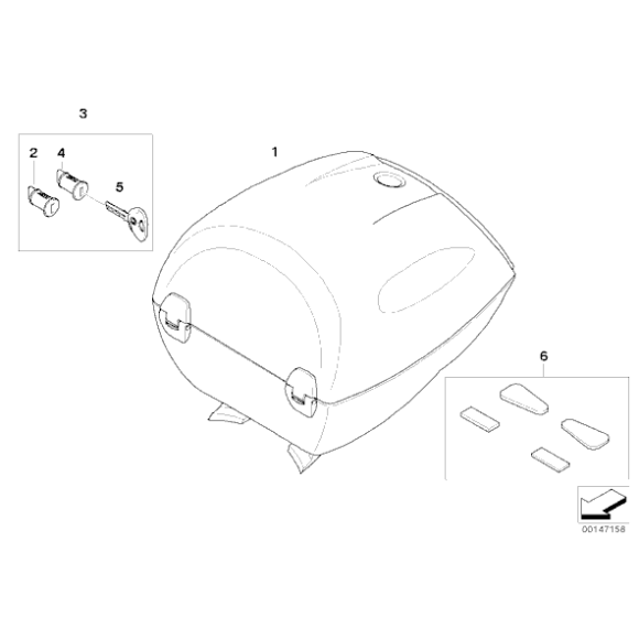 Wkład zamka z kluczem BMW K02 K03 K26 K27 K28 K44 K48 K52 K71 - 51257688957