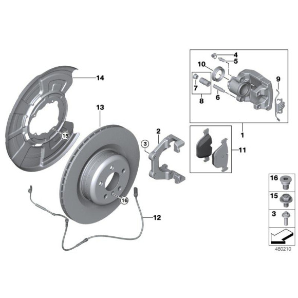 Klocki hamulcowe tył BMW E70 E71 M F15 F16 F85 F86 25dX 30dX 35iX 40dX 50iX M50dX- 34216794879