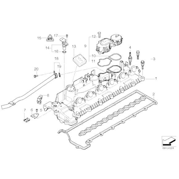 Odpowietrznik odma oleju BMW E60 E61 535d M57N - 11127794175