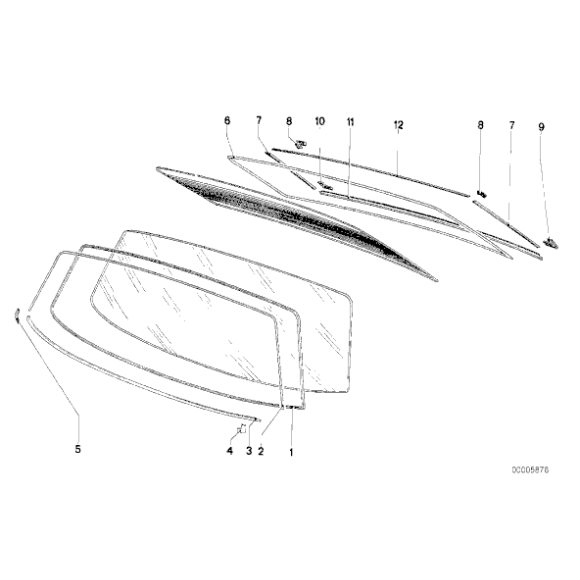 Listwa ozdobna tył BMW E12 E28 518 520 525 528 535 - 51311820624