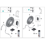 Klocki hamulcowe bezazbestowe BMW G05 G06 G11 G12 G30 G32 X5 X6 - 34116883470