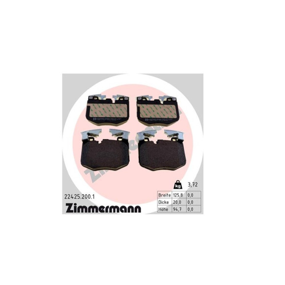 Klocki hamulcowe przód BMW G01 X3 G02 X4 G05 G06 X5 X6 G07 X7 G11 G12 G14 G15 G20 G21 G30 G31 G32 - 34116880734