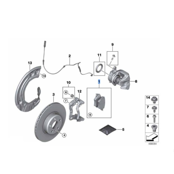 Klocki hamulcowe przód BMW G01 G02 X3 X4 G30 G31 518 520 525 18d 20i 20d 30i - 34106884492